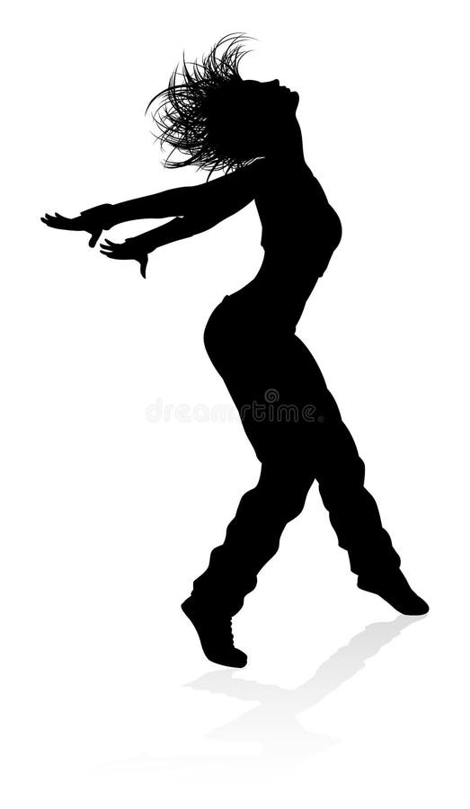 Bailarín Silhouette de la danza de la calle stock de ilustración Bailarín Silhouette de la danza de la calle stock de ilustración
