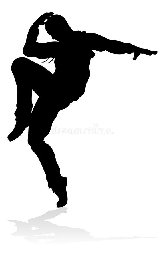 Bailarín Silhouette de la danza de la calle libre illustration Bailarín Silhouette de la danza de la calle libre illustration