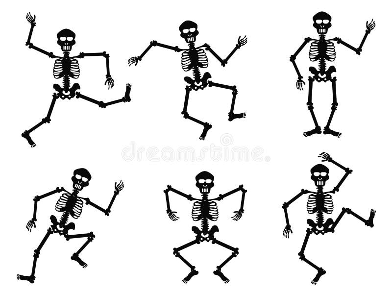 Inocente Caducado insondable Baile de los esqueletos ilustración del vector. Ilustración de actitud -  22308975