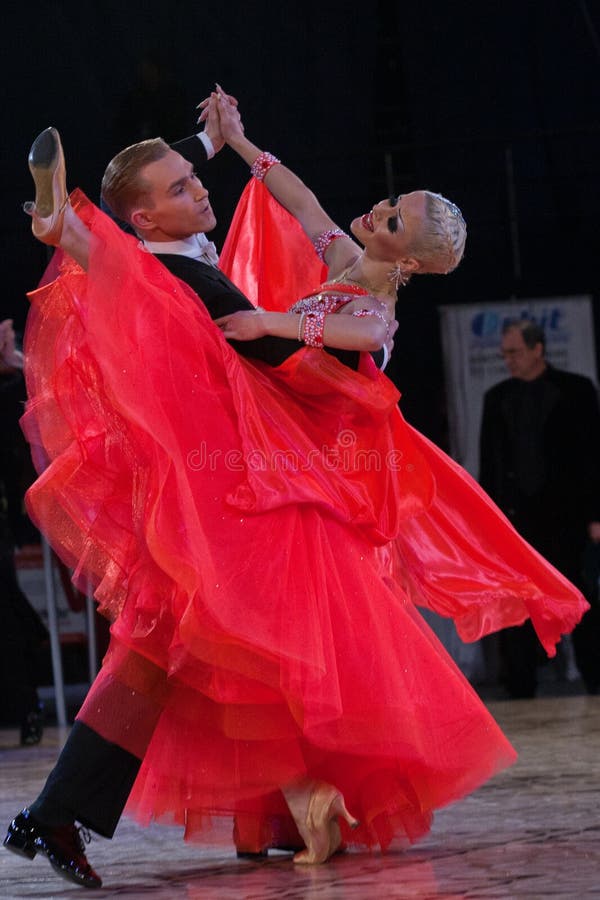 BUCHAREST - APRIL 17: Unknown ballroom dancers, compete at IDSF (International Dance Sport Federation) Dance Masters on April 17, 2011 in Bucharest, Romania. BUCHAREST - APRIL 17: Unknown ballroom dancers, compete at IDSF (International Dance Sport Federation) Dance Masters on April 17, 2011 in Bucharest, Romania