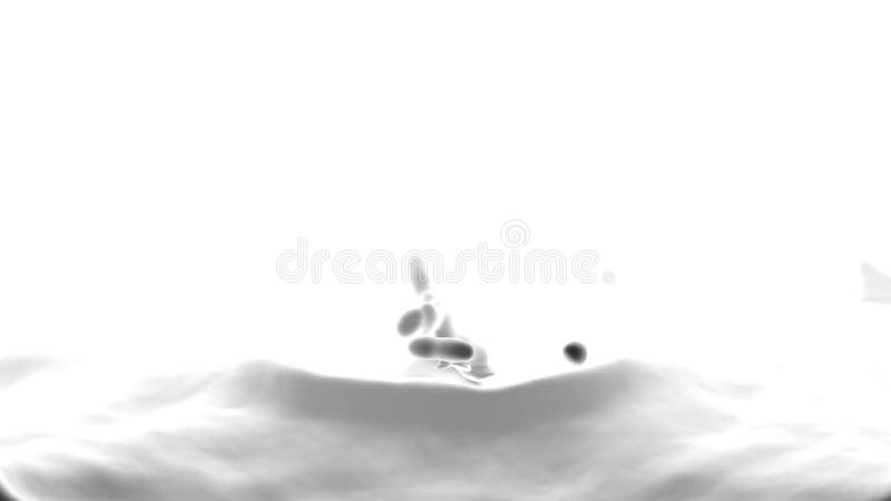 Baisse de lait tombant dans le mouvement lent illustration stock