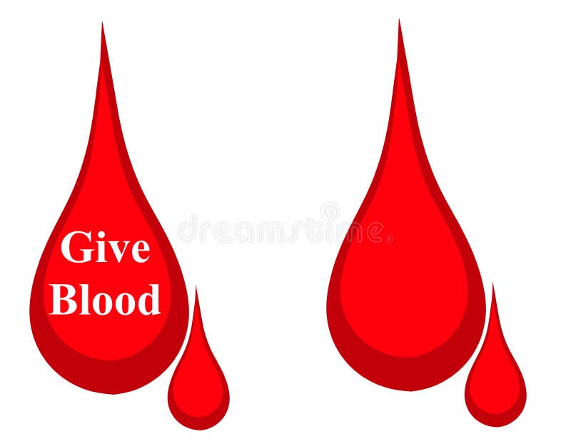 Baisse de logo de donation de sang