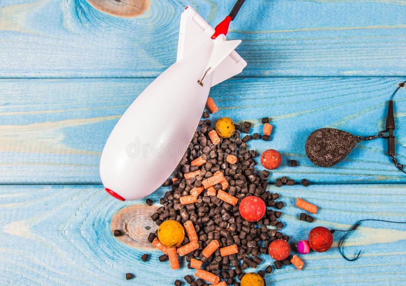 Avid Carp Air Range Spod. Bait rocket - big carp. stock image
