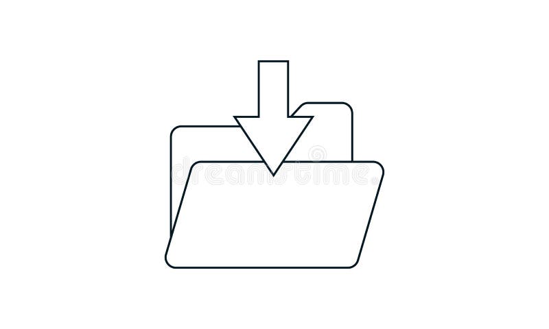 Baixar seta com ícone de pasta botões da Web do conceito ilustração vetorial ilustração do vetor Baixar seta com ícone de pasta botões da Web do conceito ilustração vetorial ilustração do vetor