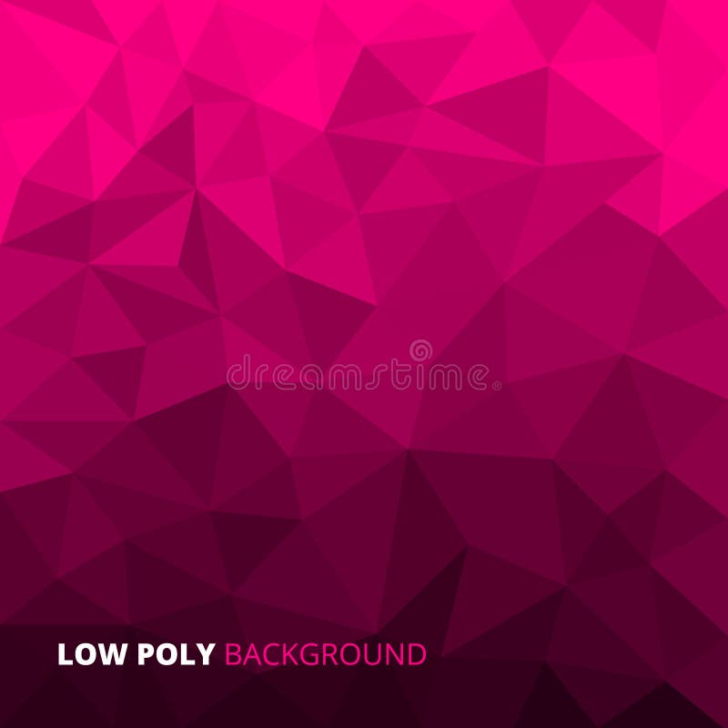 Baixo fundo poli triangular emaranhado geométrico abstrato fúcsia cor-de-rosa do gráfico da ilustração do estilo