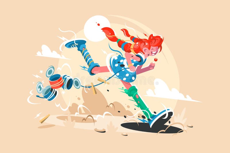 Bajka charakteru pippi tęsk pończocha royalty ilustracja Bajka charakteru pippi tęsk pończocha royalty ilustracja
