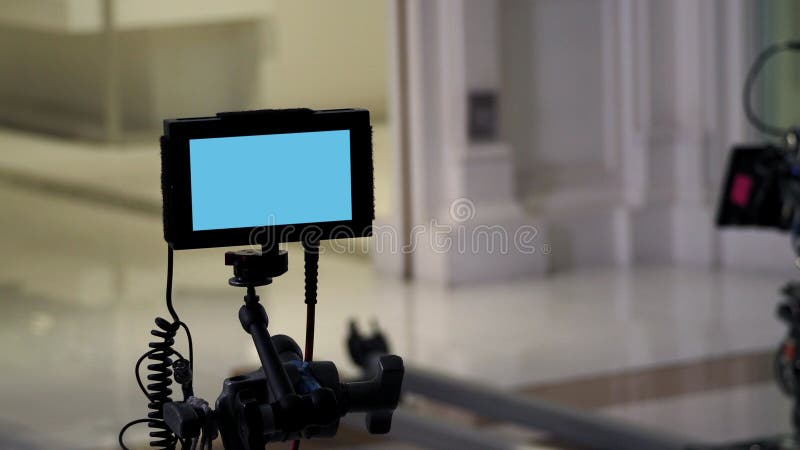 Bak den digitala siktsskärmen för video produktion royaltyfria bilder Bak den digitala siktsskärmen för video produktion royaltyfria bilder
