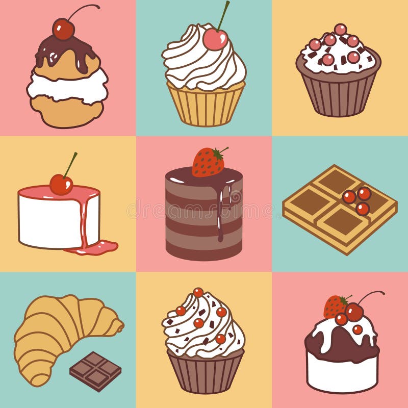 Bake and sweets color pattern