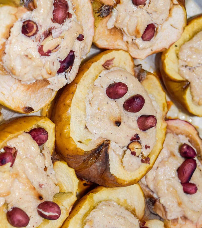 Baked Apples with Cottage Cheese Stock Photo Image of fall, appetizer