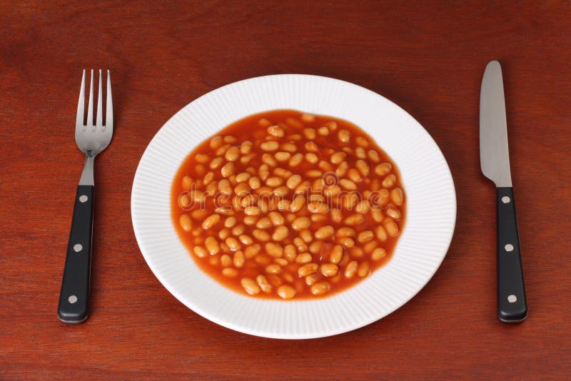 Baked Beans On A Plate Royalty Free Stock Photos Image 18034938