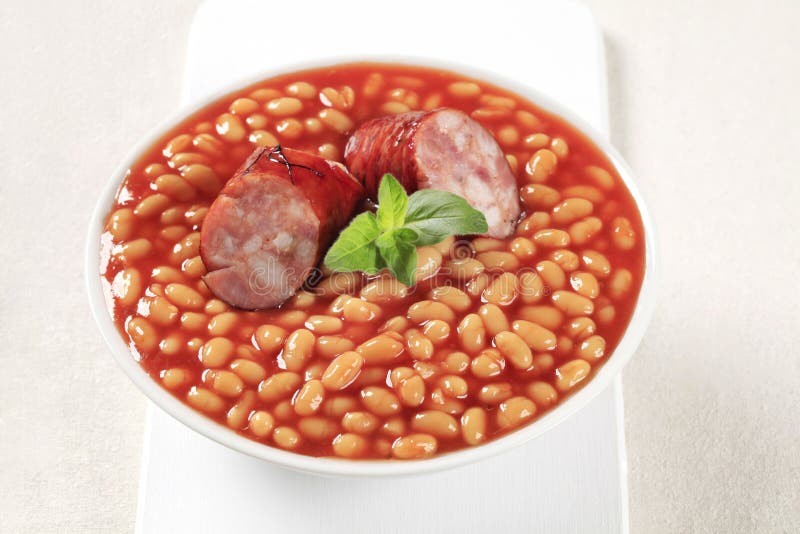 Baked beans and sausage