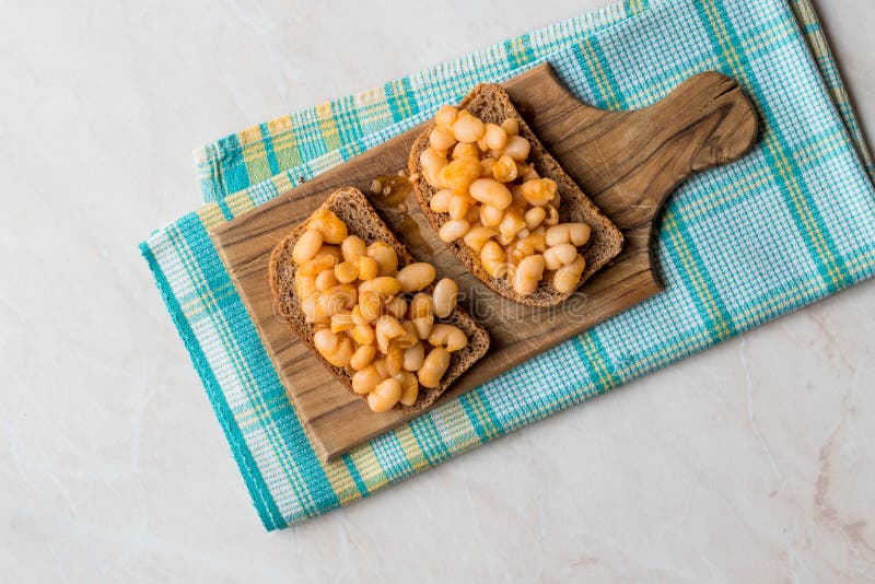 Baked Beans with Toast Bread Stock Photo Image of fibre, breakfast