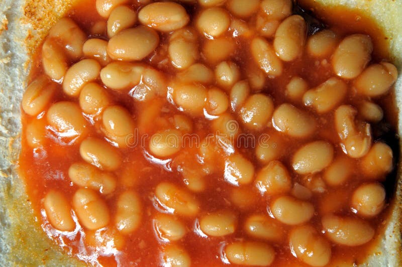 Baked Beans On White Toast. Stock Image Image of round, european