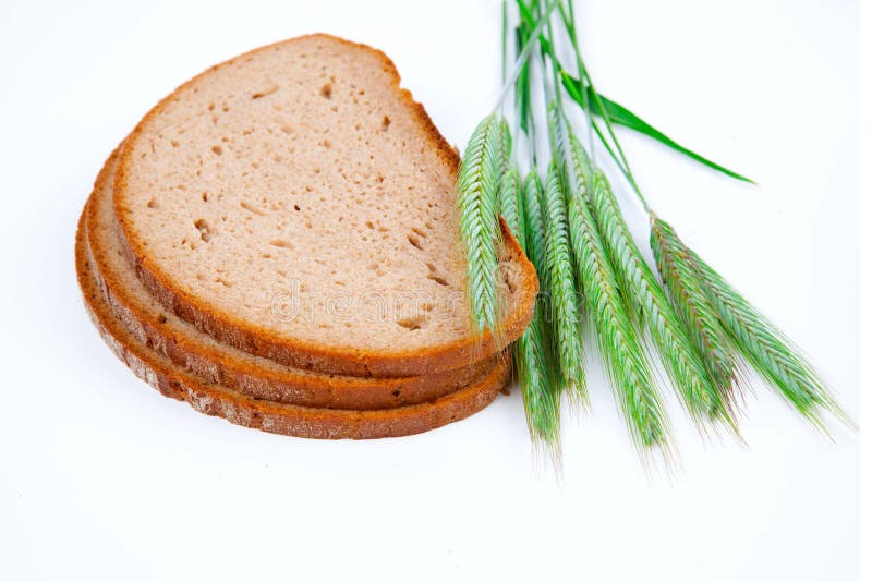 Baked bread with ears, stock image. Image of corn, grain 28843827