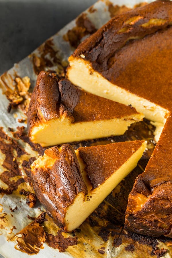 Baked Burnt Basque Cheesecake Stock Photo Image of cheesecake, creamy