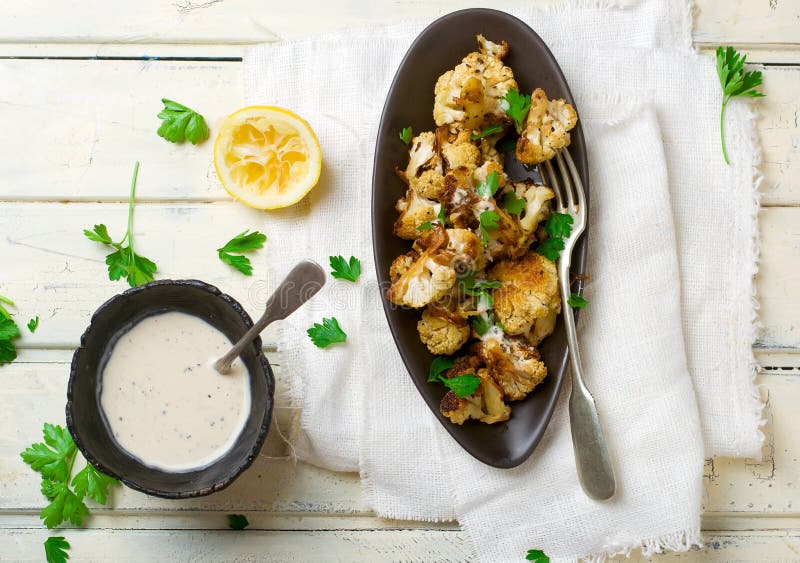Baked Cauliflower. Oven or Whole Baked Cauliflower Spices and Herbs