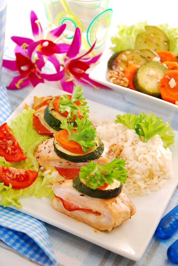 Baked Chicken Breast Filled with Ham and Cheese Stock Photo Image of appetizing, breast 27197032