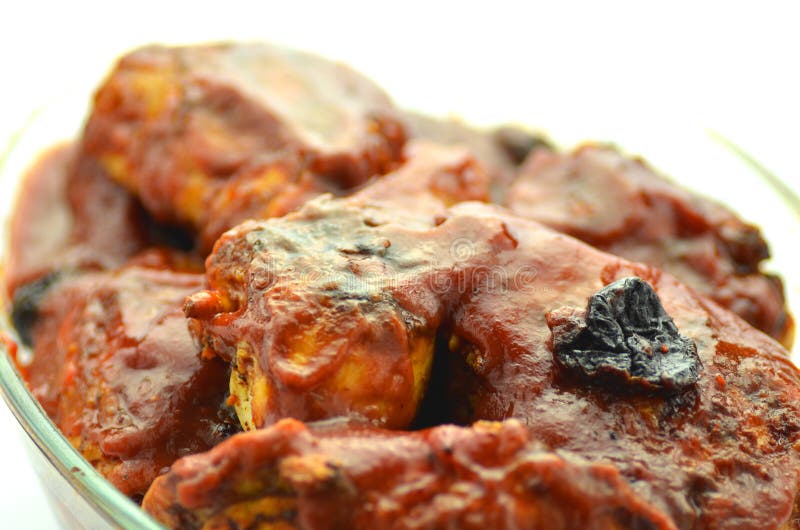 Baked Chicken in Plum Sauce Stock Photo Image of dining, diet 39372936