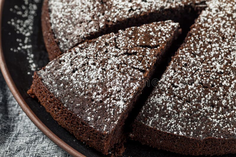 Baked Chocolate Olive Oil Cake Stock Image Image of food, slice
