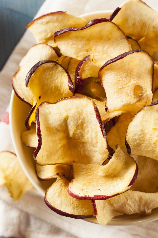 Baked Dehydrated Apples Chips Stock Photo Image of chip, ingredient 44675180