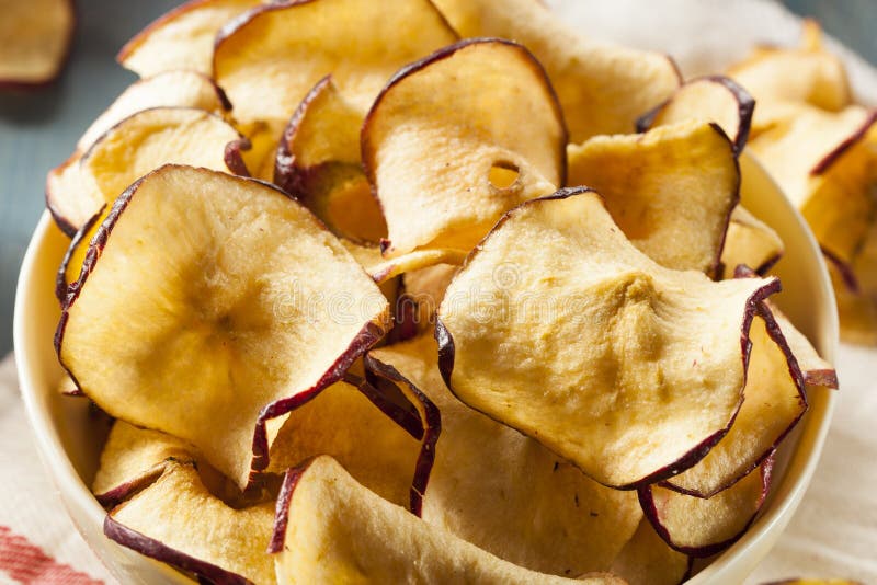 Baked Dehydrated Apples Chips Stock Photo Image of vitamin, nature