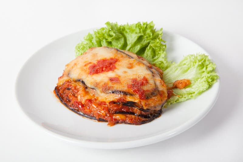 Baked eggplant, Parmigiana stock image. Image of delicious 71546647