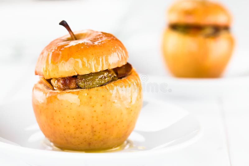 Baked encheu a maçã fotos de stock royalty free