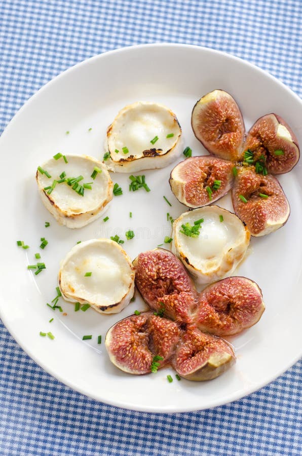 Baked Figs with Goats Cheese Stock Image Image of goats, autumn 34265585