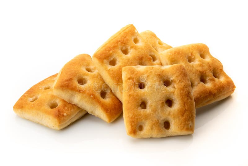Baked Genoese focaccia isolated on white royalty free stock images