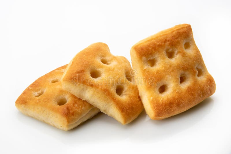 Three loaves of Genoese focaccia royalty free stock photography.