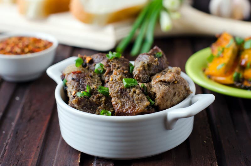 Baked meat with spices stock photo. Image of baked, lunch 28106146