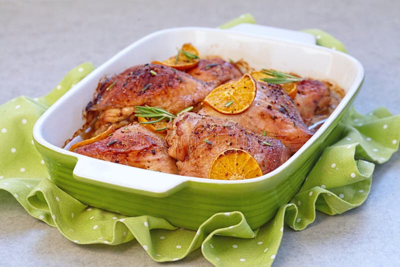 Baked Orange Clementine Chicken Legs Stock Photo Image of dinner