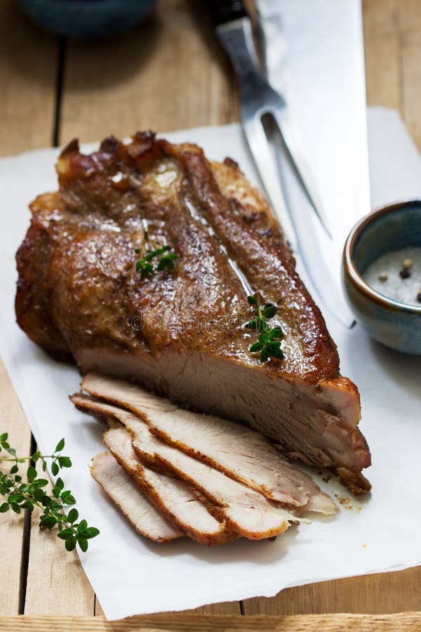 Baked Pork Shoulder On The Bone With Spices, Herbs And ...