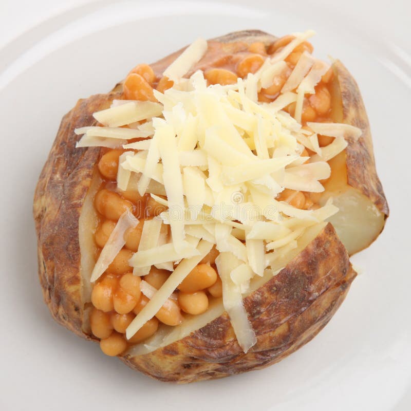 Baked Potato with Stilton Cheese Stock Image - Image of isolated ...