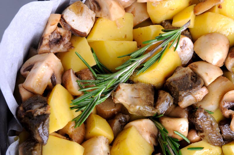 Baked Potato with Mushrooms Stock Image Image of mushrooms, potato