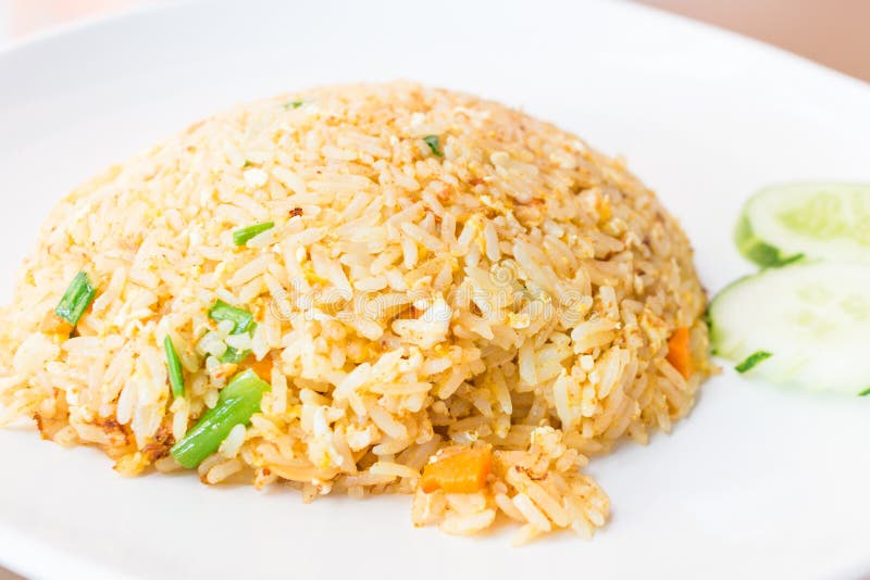 Baked rice with pineapple stock photo. Image of plate 75125166