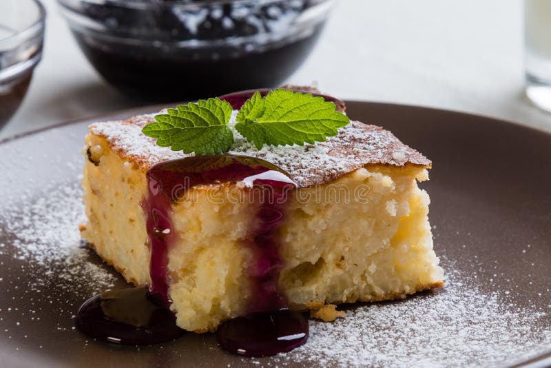 Baked Rice Pudding with Syrup Stock Photo Image of sweet, hungarian