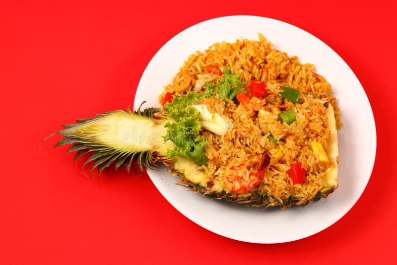 Baked Rice and Seafood in Pineapple Stock Image Image of tropical, cuisine 50361601