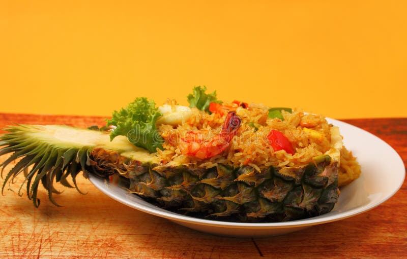 Baked Rice and Seafood in Pineapple Stock Image Image of tropical, cuisine 50361601