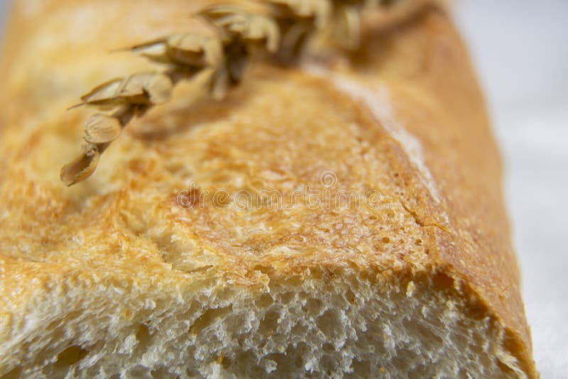 Loaf of bread cut. stock photo. Image of kneaded, fresh 197483042