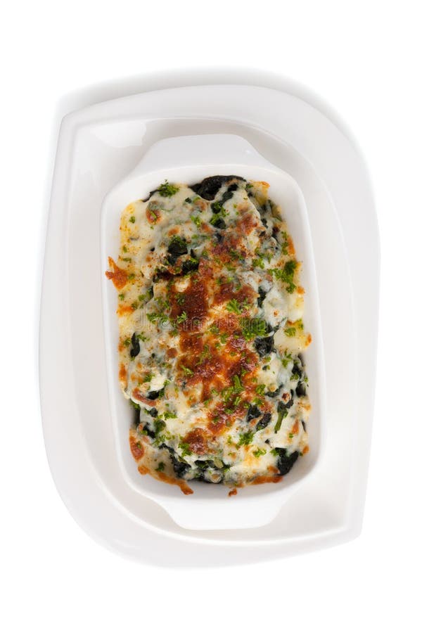 Baked spinach with cheese stock photo. Image of italian - 42978744