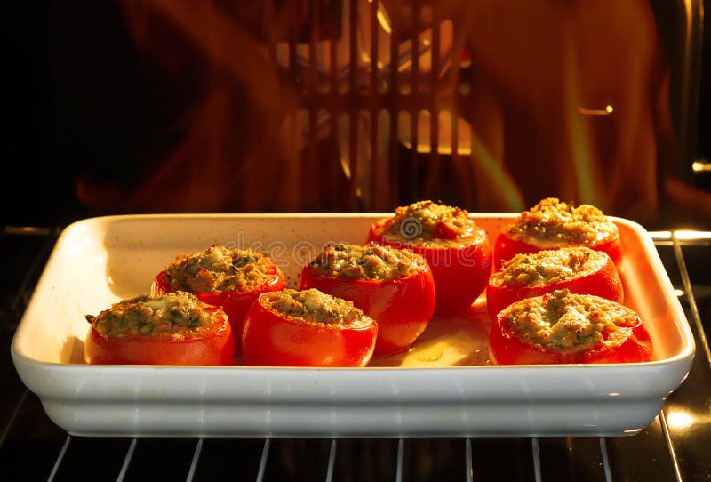 Baked stuffed tomatoes in the oven