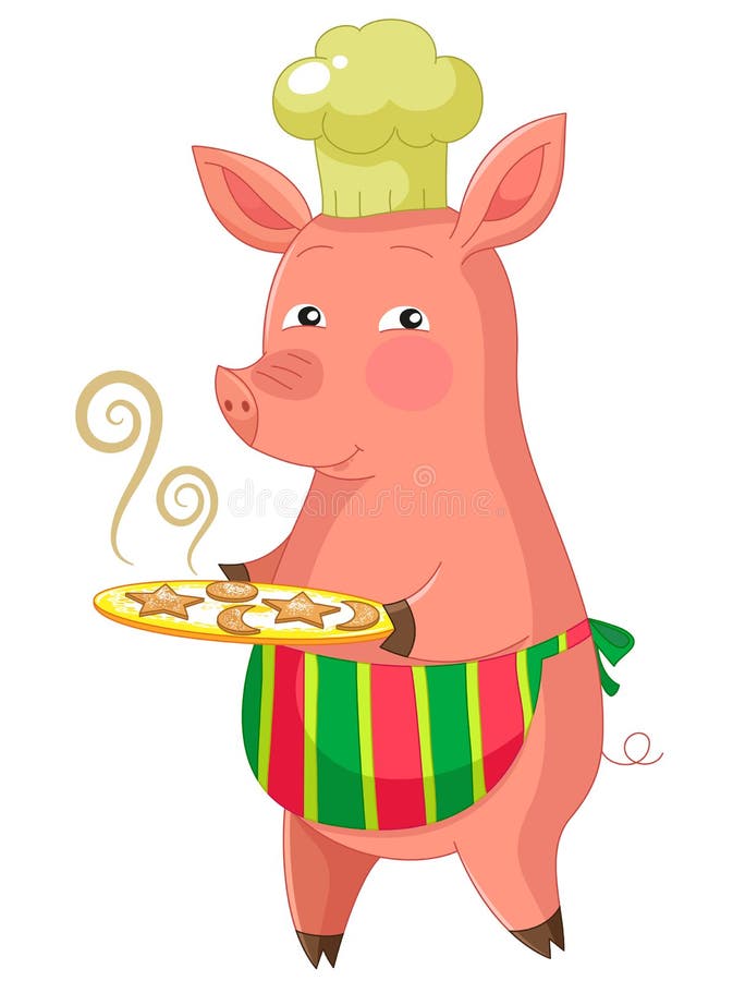 Baker piggie stock illustration Baker piggie stock illustration