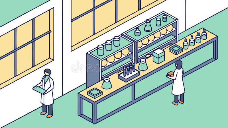 Bakers and Pastries in Modern Bakery Interior, vector design Generative AI vector illustration