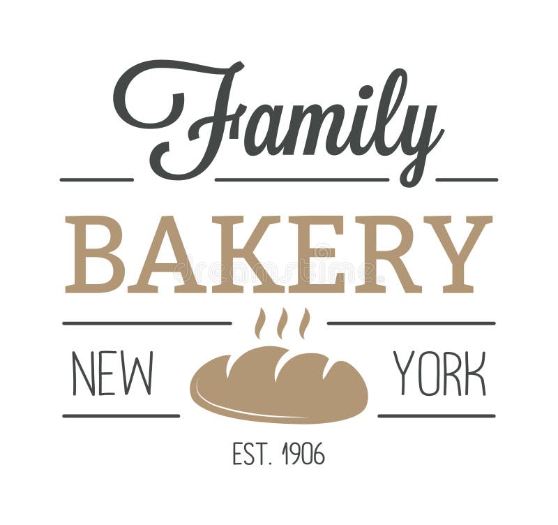 Bakery badge and bread logo icon modern style vector. royalty free illustration