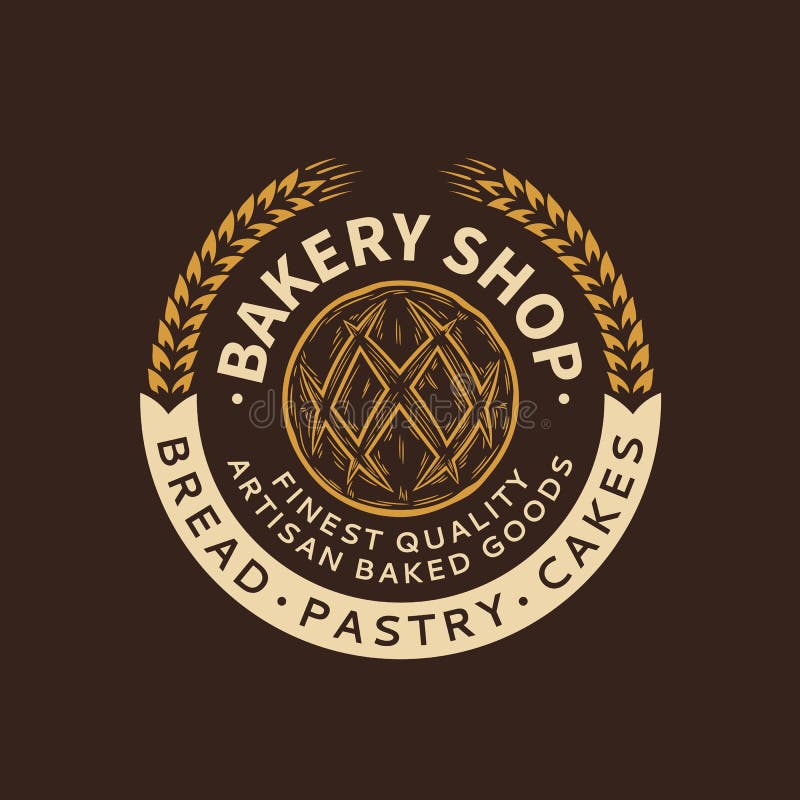 Bakery and bread logo vector illustration