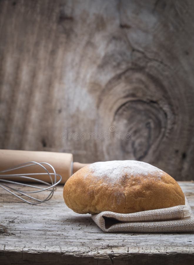 Bakery Breads on a Wooden Table. Stock Image Image of bakery, breads
