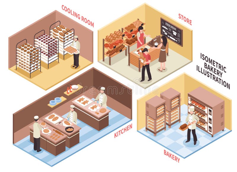 Bakery Design Concept stock illustration