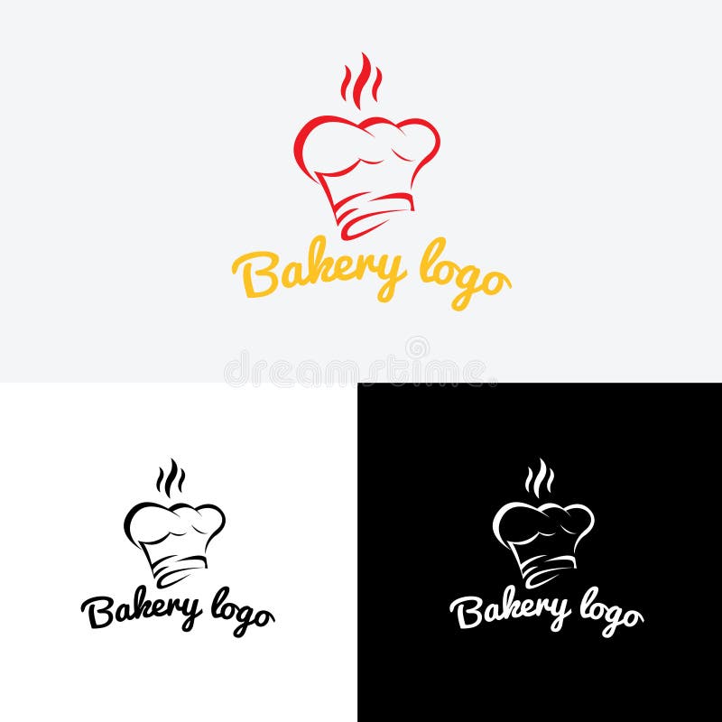 Bakery Logo Simple Style Flat Line Stock Vector - Illustration of ...