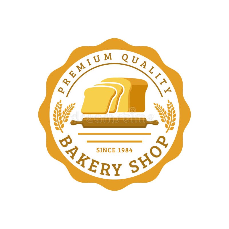 Bakery Logo Template, Vector Illustration. Bakery Shop Emblem, Vintage Retro Style Stock Vector